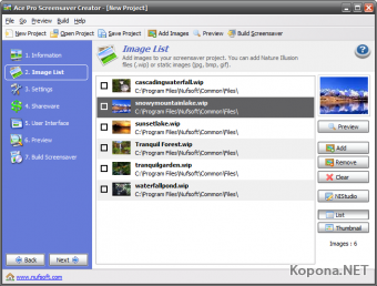 NufSoft Ace Pro Screensaver Creator v3.64