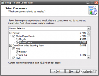 K-Lite Mega Codec Pack / K-Lite Codec Pack 4.8.0