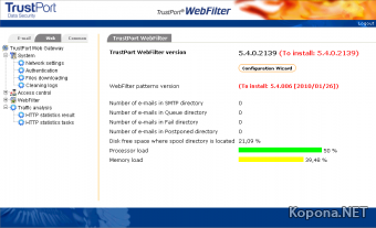 TrustPort WebFilter v5.4.0.2139
